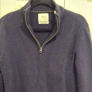 Billy Reid Blue Zip Up Sweater